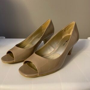 Open-Toed Heels - Nude Color - Size 7 - Like New